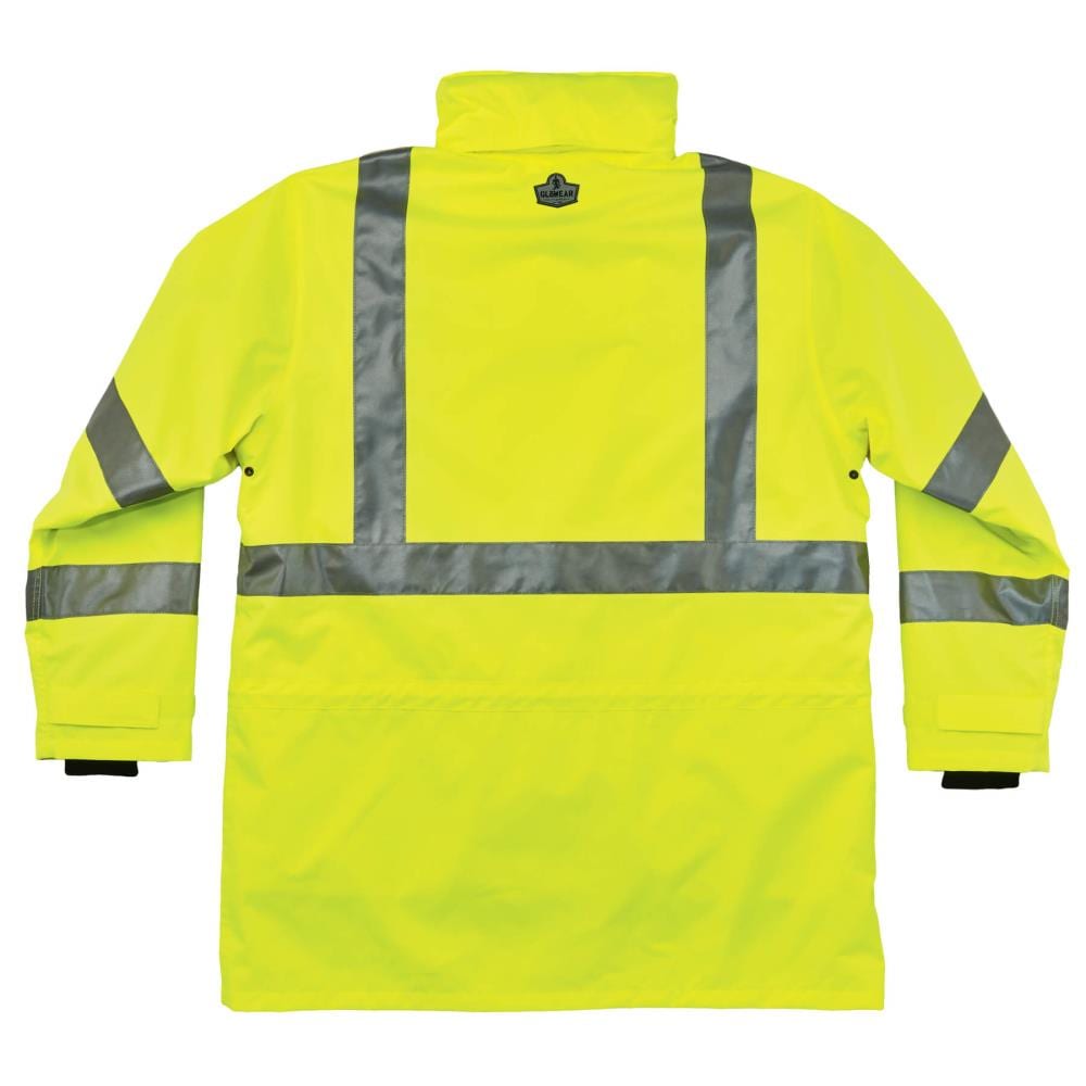 Chamarra de trabajo aislada con capucha GloWear para adulto unisex en color verde limón (5XL) 24389