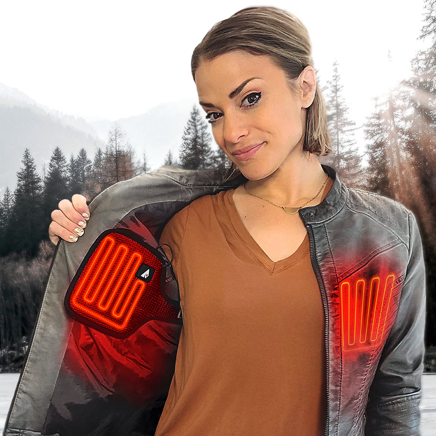 Chamarra Térmica Ligera Negra para Adulto Unisex ActionHeat (Grande) AH-CHT-5V-L-XL