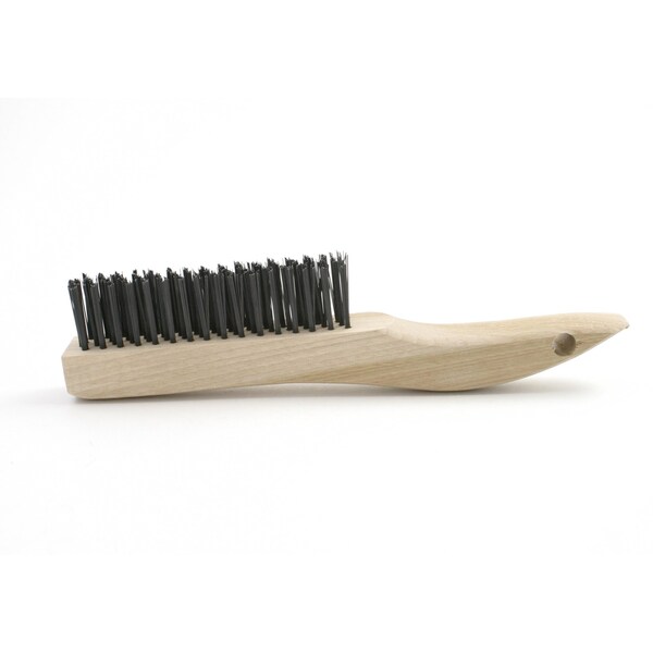 Cepillo de raspar con mango para zapatos B44 de Brush Research Manufacturing, acero al carbono, 4X16, 1.187" de recorte, 10.25" de longitud total - B44