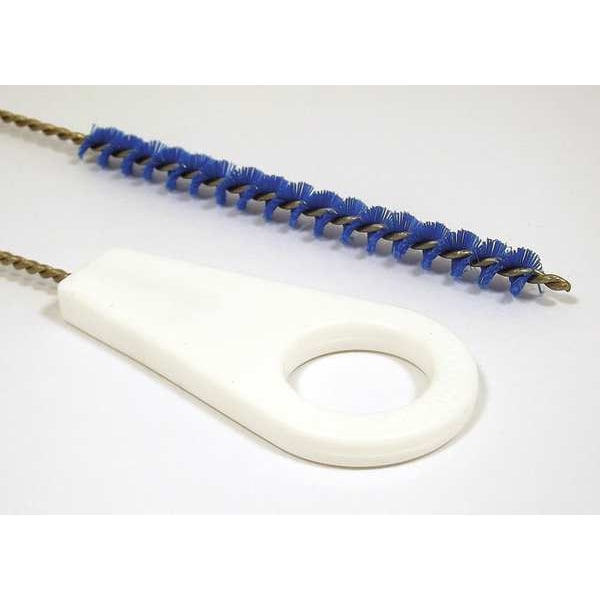 Cepillo para tubos Tough Guy, mango de 31 pulgadas de largo, cepillo de 5 pulgadas de largo, azul, polipropileno, 36 pulgadas de largo en total - 2VGV3