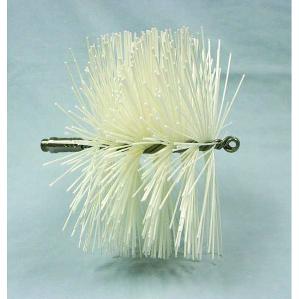 Cepillo para tubos y caños Tough Guy, mango de 3 1/2 pulgadas de largo, cepillo de 4 1/2 pulgadas de largo, blanco, acero inoxidable, 7 pulgadas de largo en total - 2KVF3