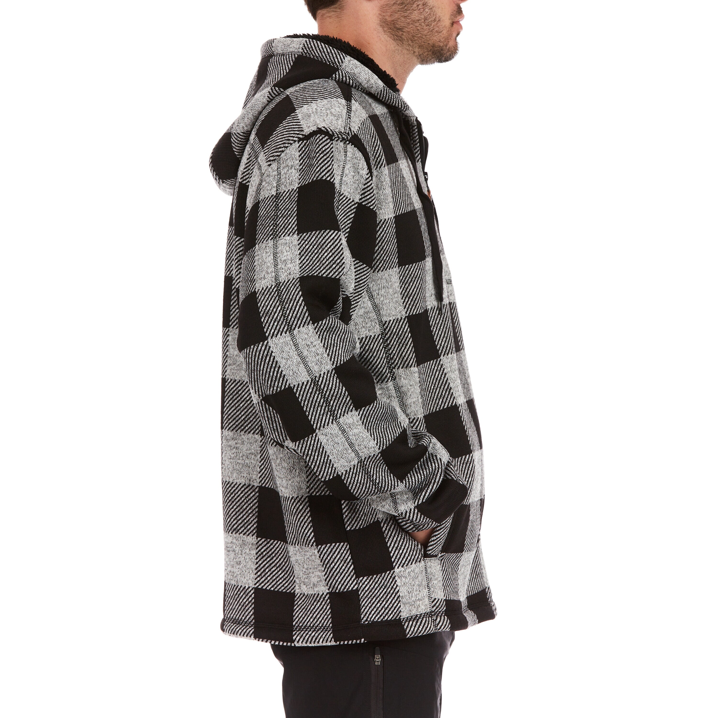 Sudadera con capucha y forro polar aislado Smith's Workwear para hombre en poliéster color gris jaspeado/negro (talla extra grande) S4582-HTRGY-XL
