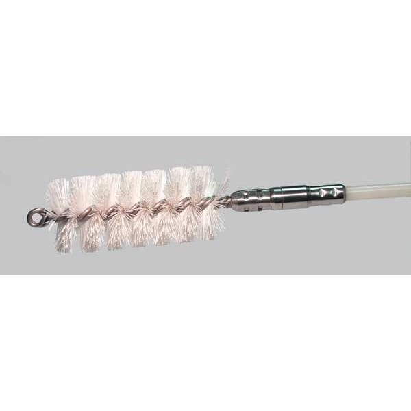 Cepillo para Tubos y Tuberías Tough Guy, Mango de 3 1/2 pulgadas de largo, Cerdas de 4 1/2 pulgadas de largo, Color Blanco, Acero Inoxidable, 7 pulgadas de largo en total - 2KVE4