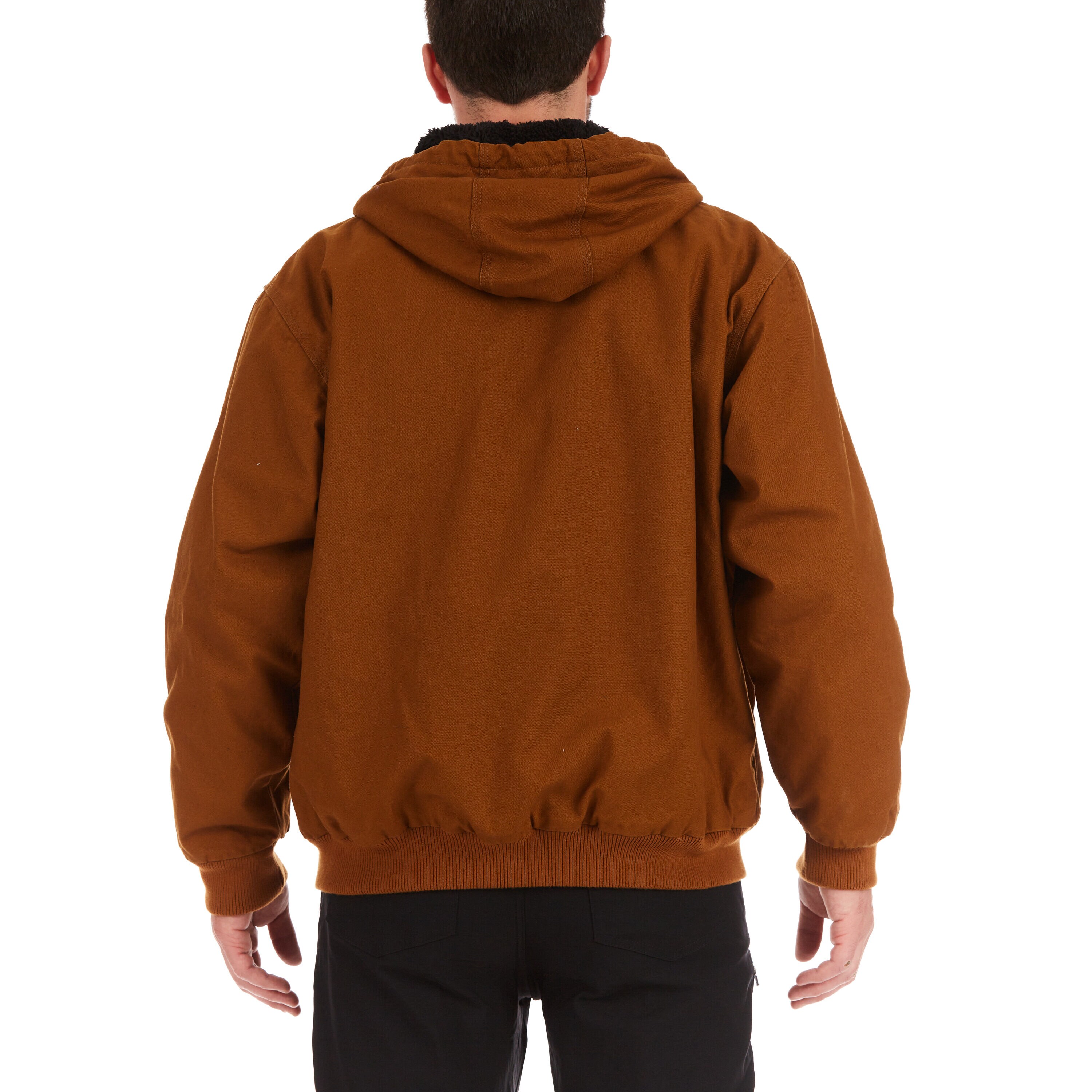 Chamarra de Trabajo con Capucha de Lona Pesada Marrón Camel para Hombre de Smith's Workwear (Extra Grande) S5108-CAMBR-XL