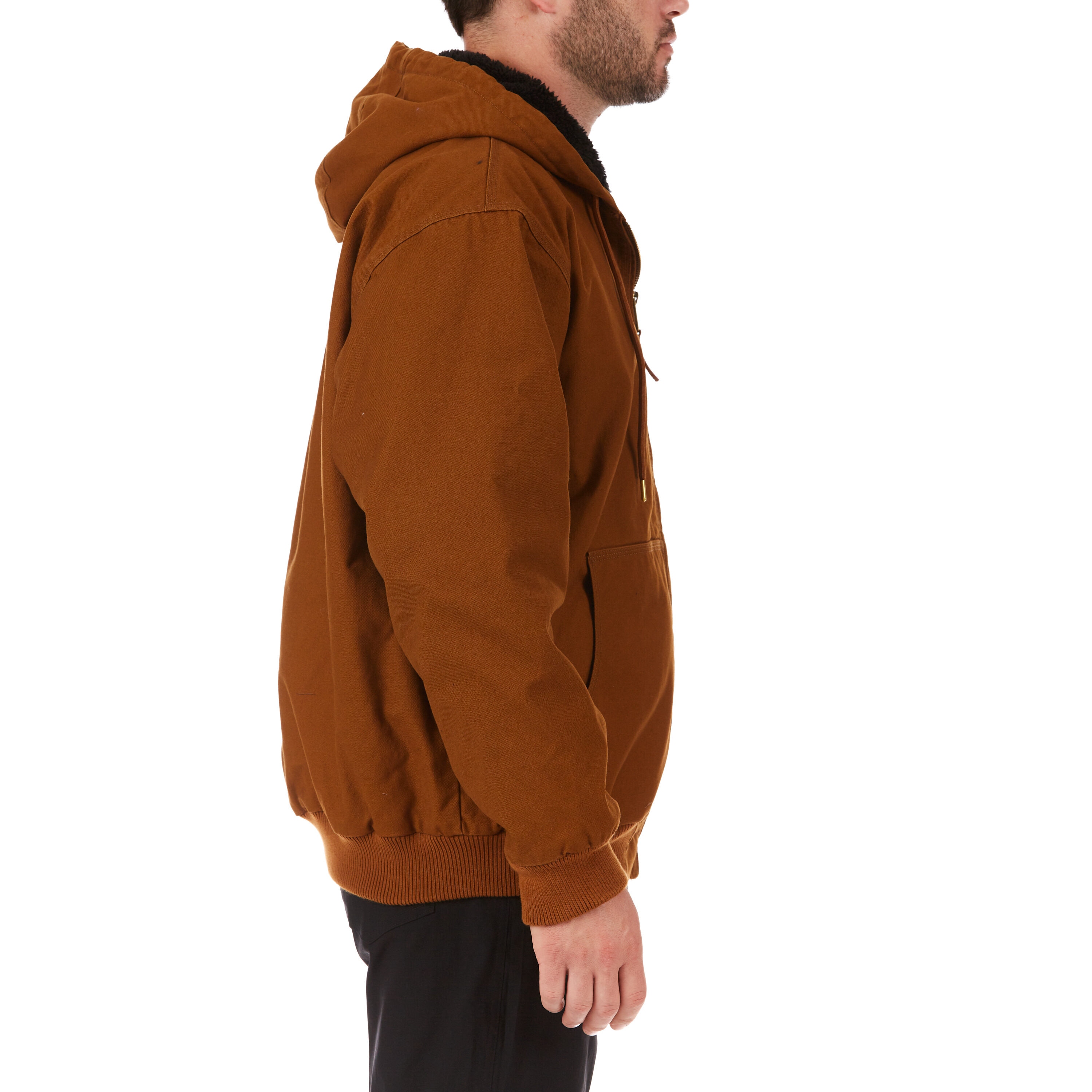 Chamarra de Trabajo con Capucha de Lona Pesada Marrón Camel para Hombre de Smith's Workwear (Extra Grande) S5108-CAMBR-XL