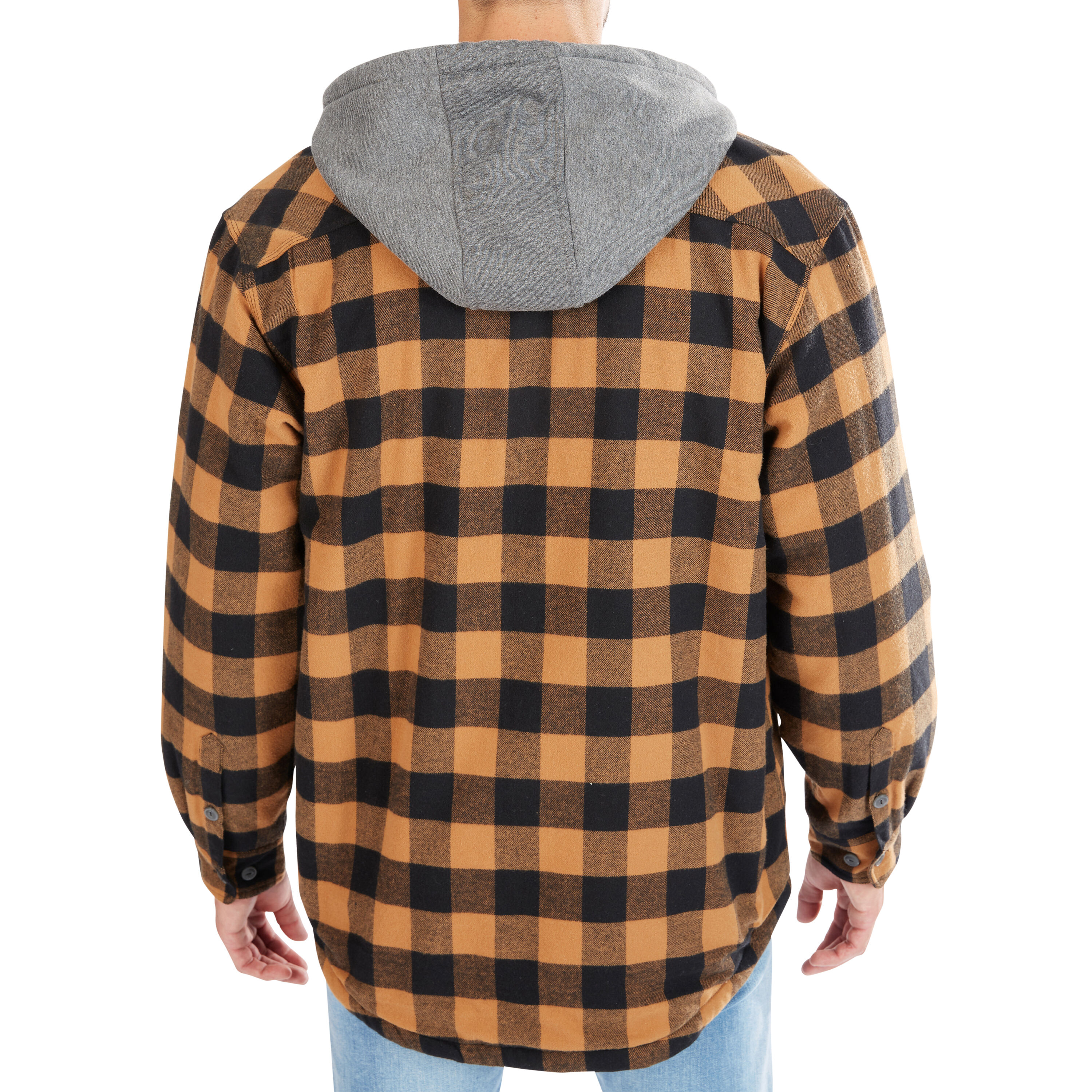 Chamarra de trabajo aislante con capucha para hombre en marrón camello/negro-203 de poliéster de Smith's Workwear (2XL) S3215AH2-CBB-2XL