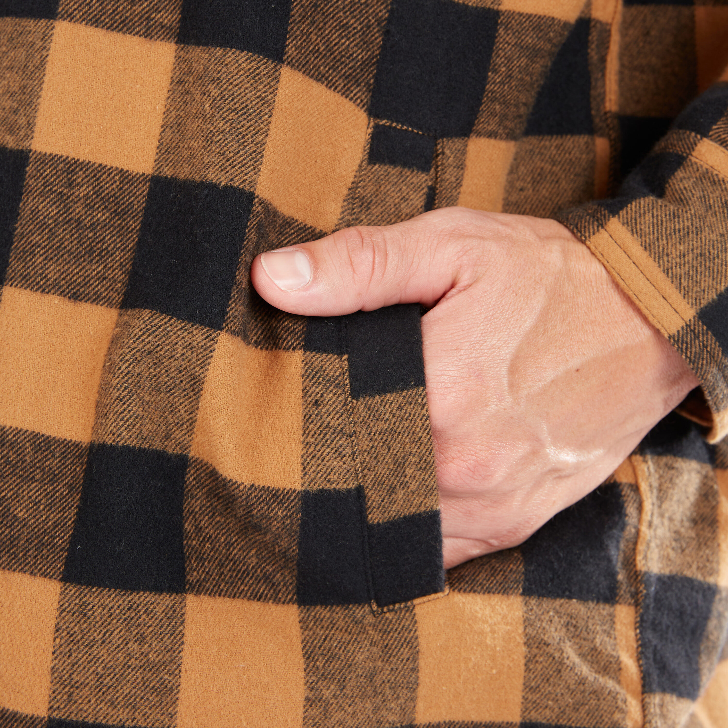 Chamarra de trabajo aislante con capucha para hombre en marrón camello/negro-203 de poliéster de Smith's Workwear (2XL) S3215AH2-CBB-2XL