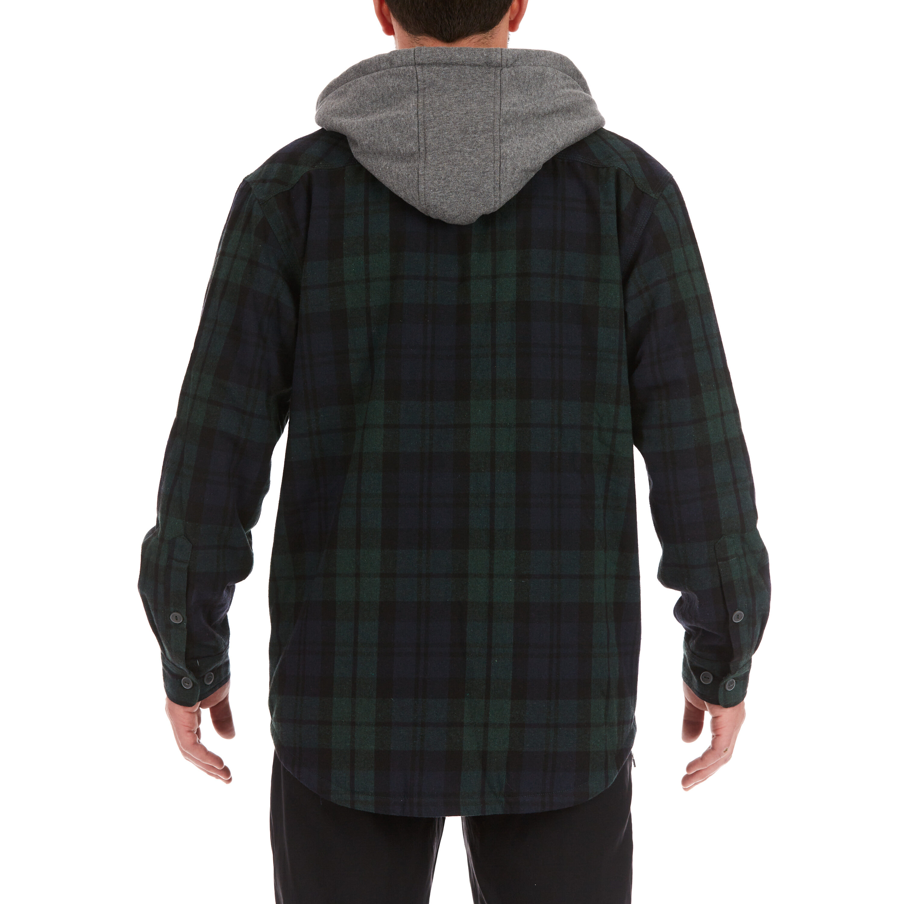 Chamarra de trabajo aislada con capucha de poliéster en cuadro escocés negro para hombre de Smith's Workwear (2XL) S3215AH2-BW-2XL