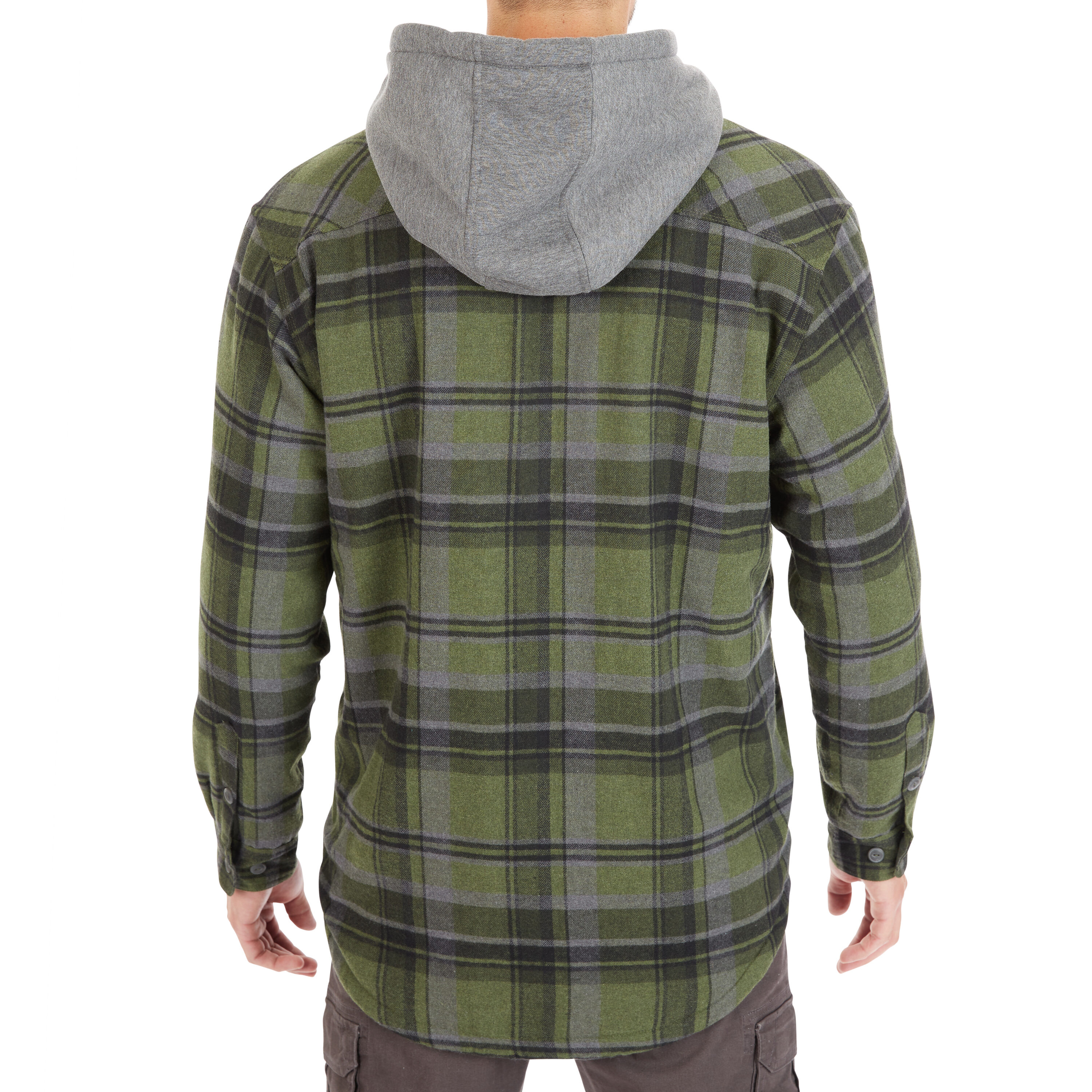Chamarra de trabajo aislada con capucha de poliéster verde para hombre Smith's Workwear (2XL) S3215AH2-GN-2XL