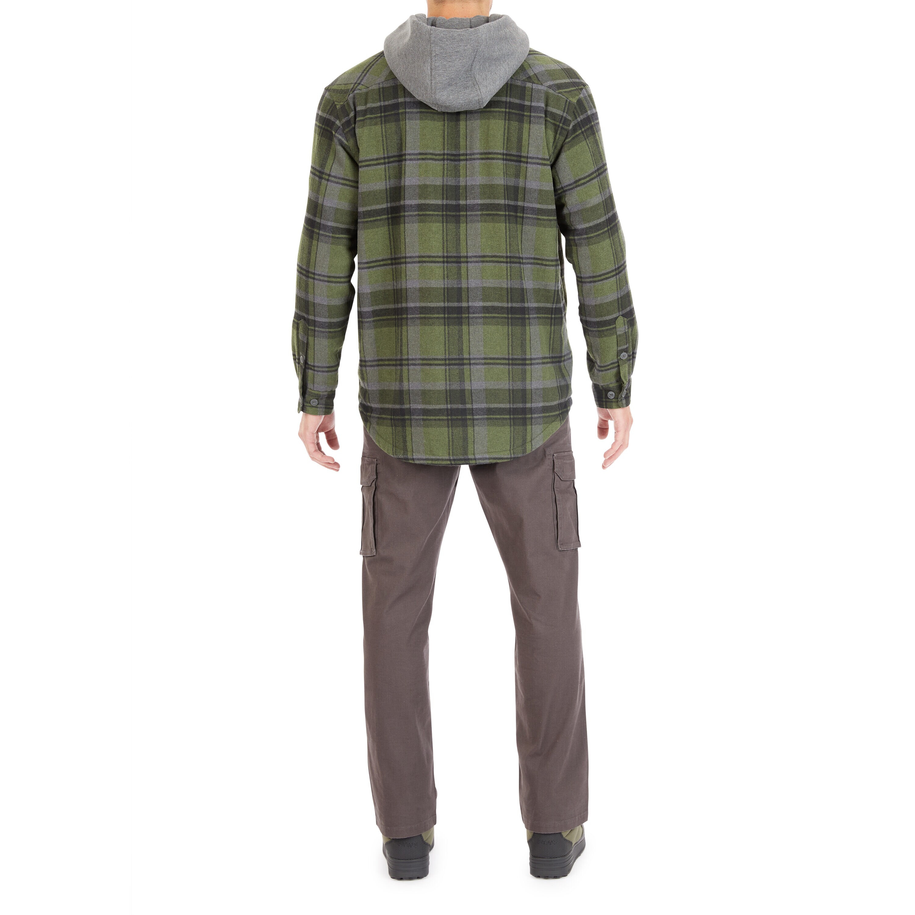 Chamarra de trabajo aislada con capucha de poliéster verde para hombre Smith's Workwear (2XL) S3215AH2-GN-2XL