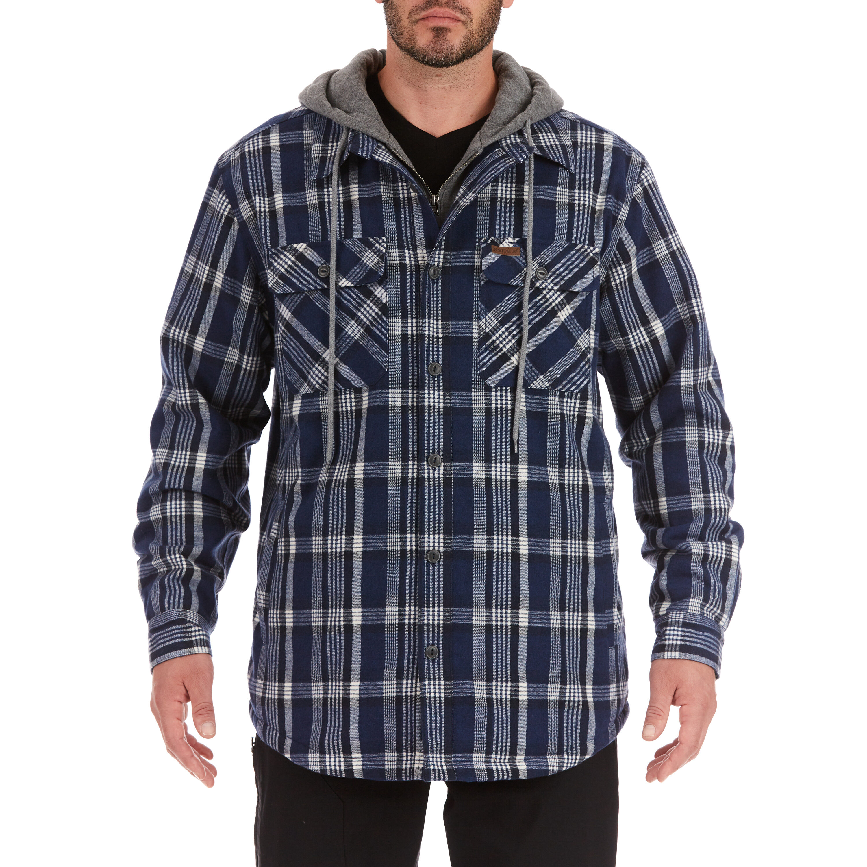 Chamarra de trabajo aislante con capucha de poliéster en azul acero para hombre de Smith's Workwear (2XL) S3215AH2-SBL-2XL