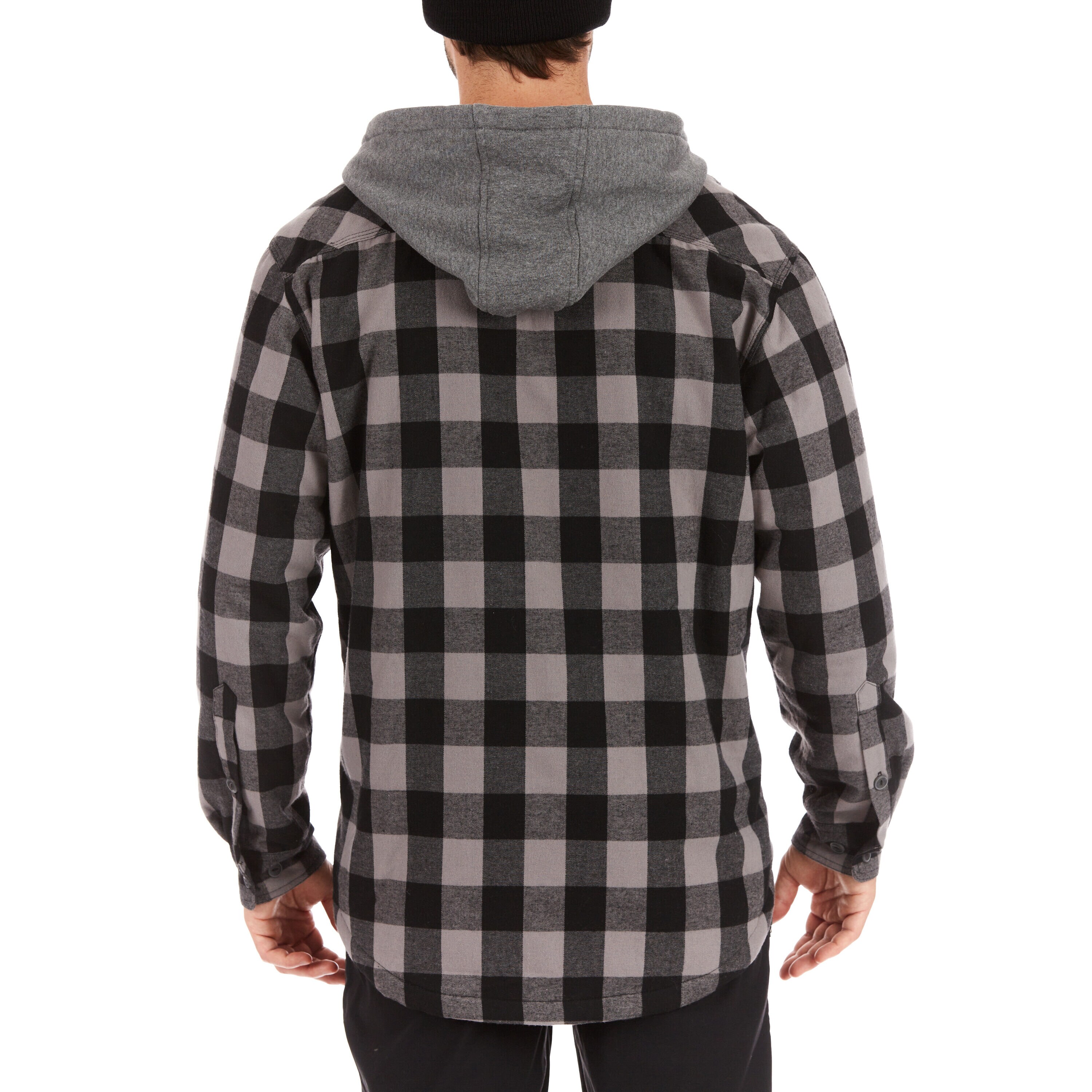 Chamarra de Trabajo Aislada con Capucha de Poliéster Smith's Workwear para Hombres en Piedra/Negro (2XL) S3215AH2-SB-2XL