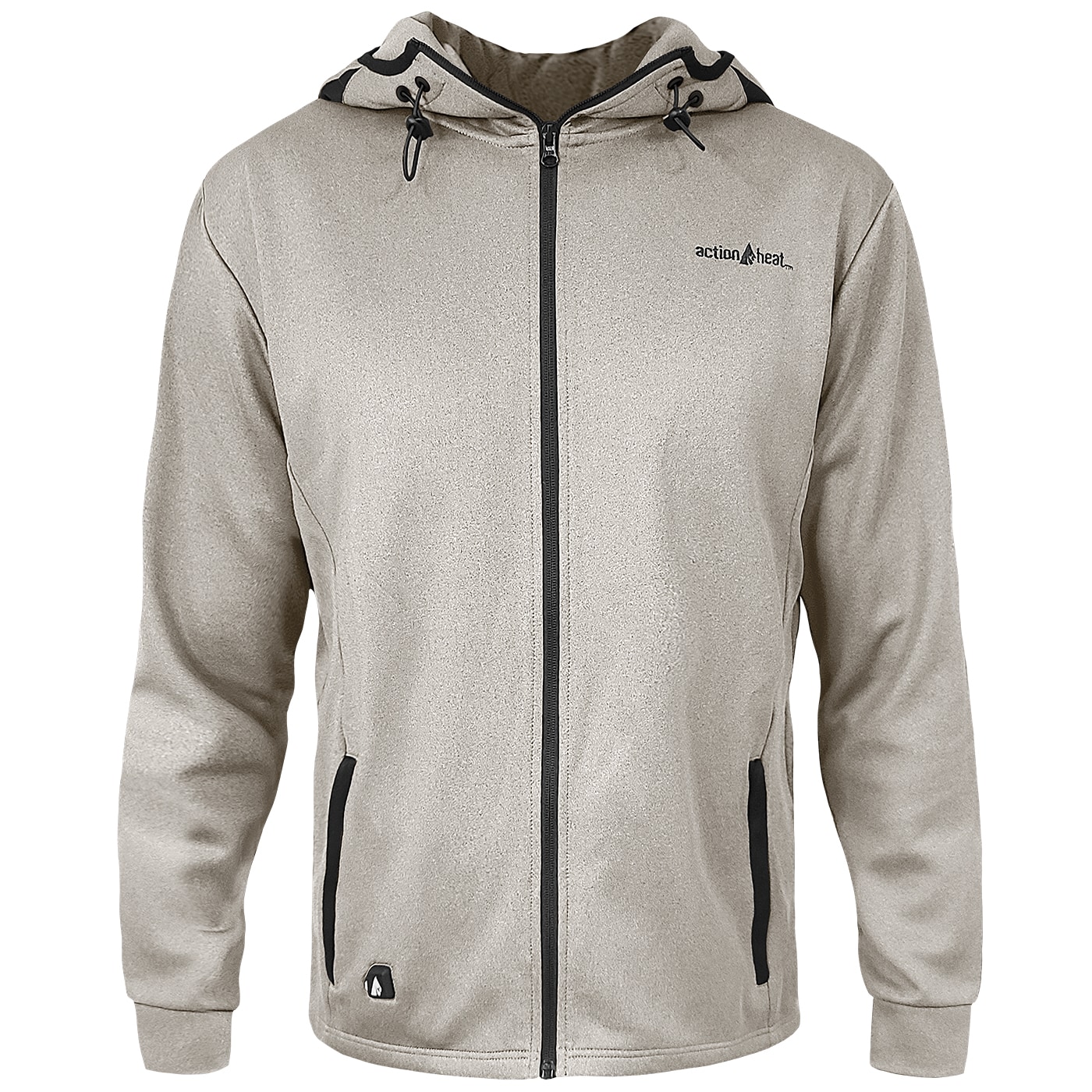 Chamarra térmica con capucha ActionHeat Men's Antarctica White de peso ligero (2XL) con batería incluida AH-SHDY-5V-M-W-XXL