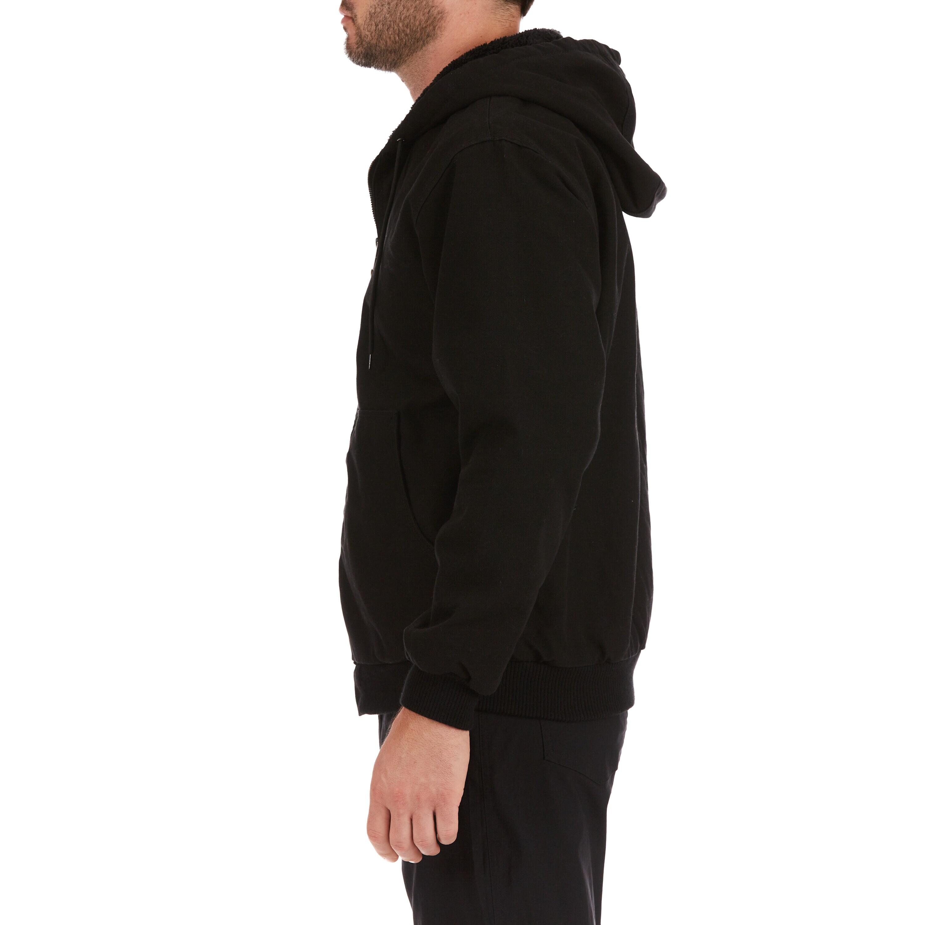 Chamarra de Trabajo con Capucha de Lona Pesada Negra para Hombre de Smith's Workwear (Extra Grande) S5108-BLK-XL