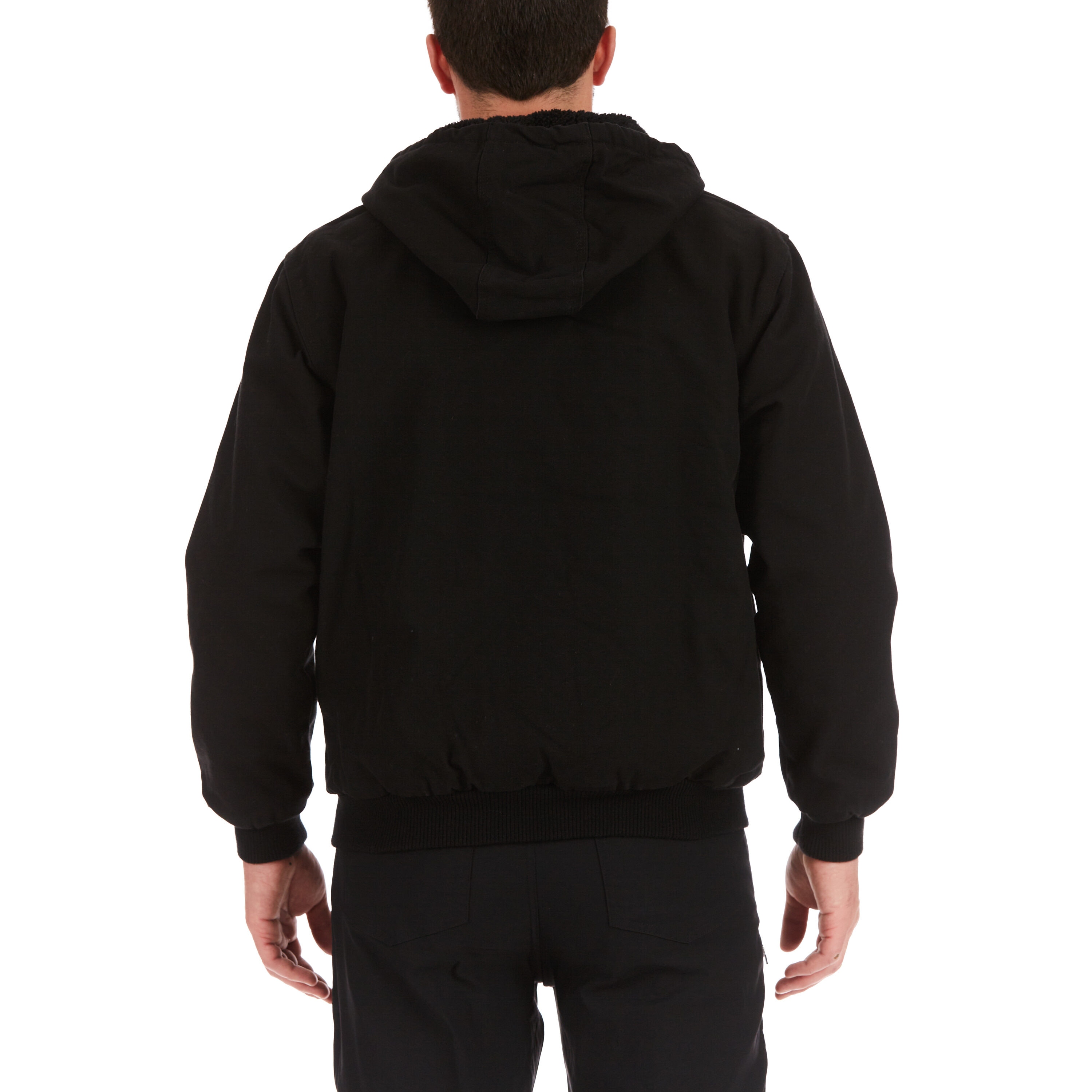 Chamarra de Trabajo con Capucha de Lona Pesada Negra para Hombre de Smith's Workwear (Extra Grande) S5108-BLK-XL