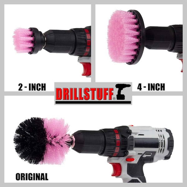 
Product Title: Drillstuff - Artículos de Limpieza para Baño - Accesorios de Baño - Cepillo para Taladro - Regadera - I-S-42O-QC-DS