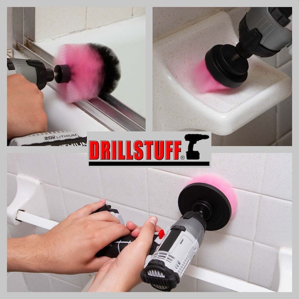
Product Title: Drillstuff - Artículos de Limpieza para Baño - Accesorios de Baño - Cepillo para Taladro - Regadera - I-S-42O-QC-DS