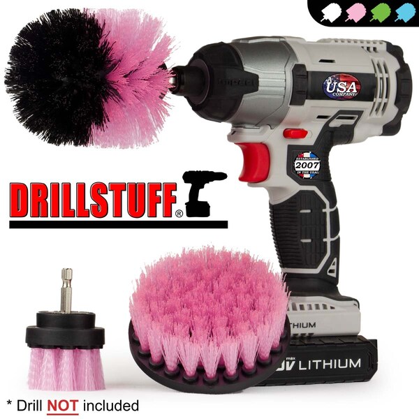 
Product Title: Drillstuff - Artículos de Limpieza para Baño - Accesorios de Baño - Cepillo para Taladro - Regadera - I-S-42O-QC-DS