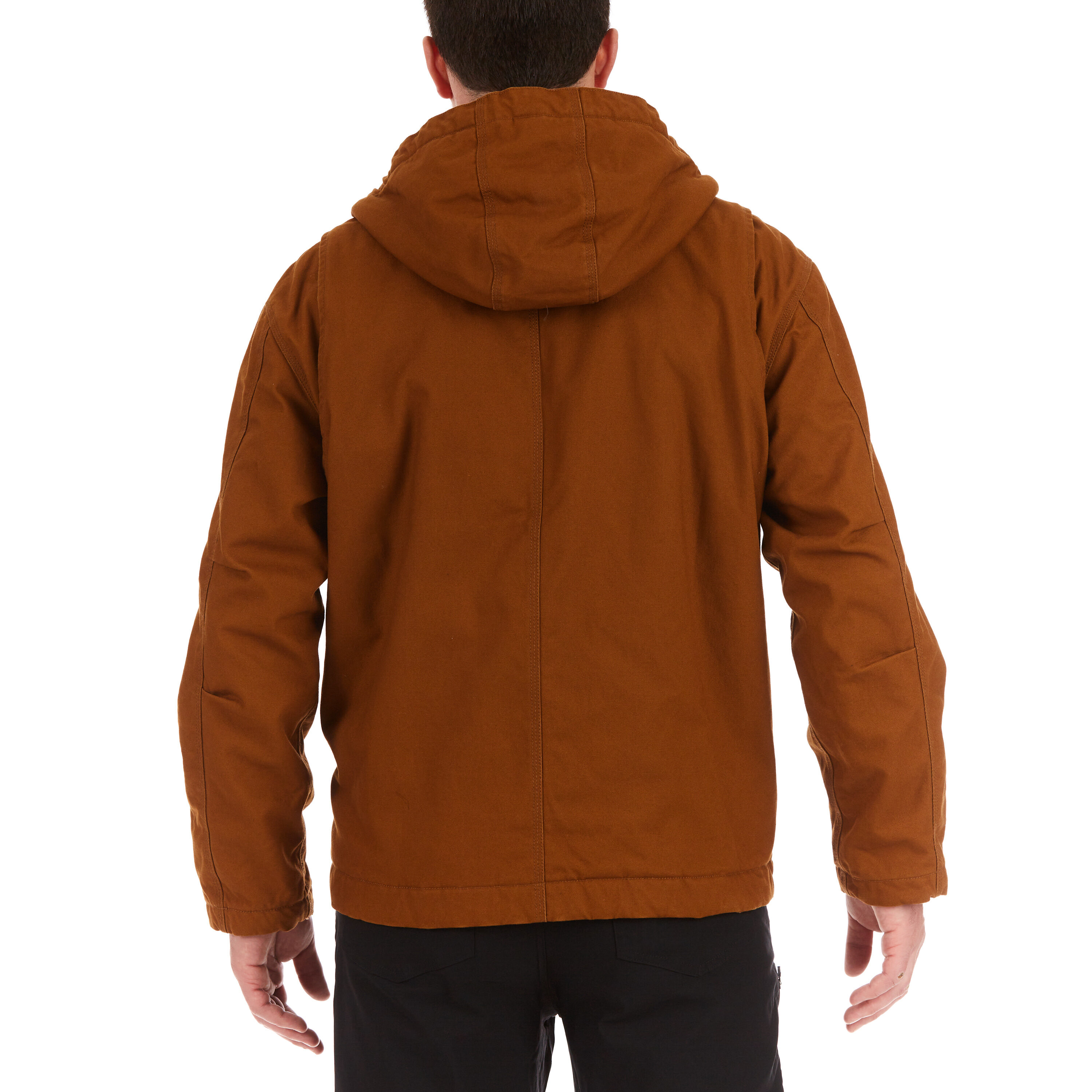 Chamarra de trabajo aislada con capucha de Smith's Workwear para hombre en color café camello (Extra Grande) S5102-CAMBR-XL