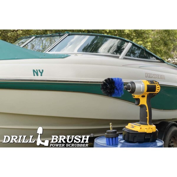 Accesorios para alberca Drillbrush - Cepillo para taladro - Mantenimiento con cepillo giratorio MINI de 2 pulgadas - B-S-2M-QC-DB