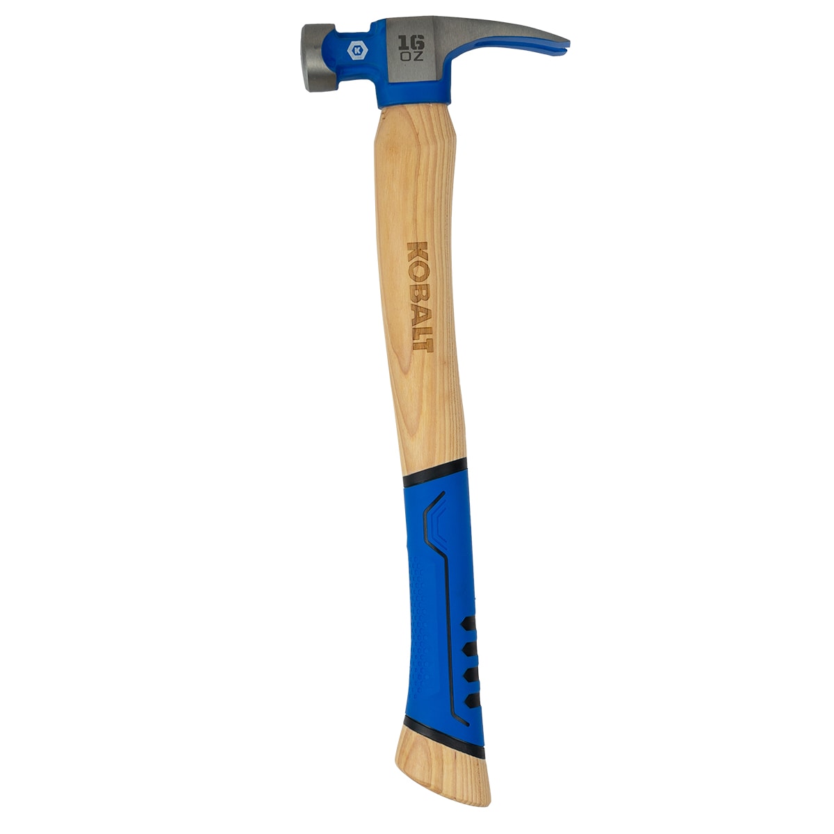 Martillo para entramado con mango de madera y cabeza de acero de 16 oz Kobalt KB-P087716