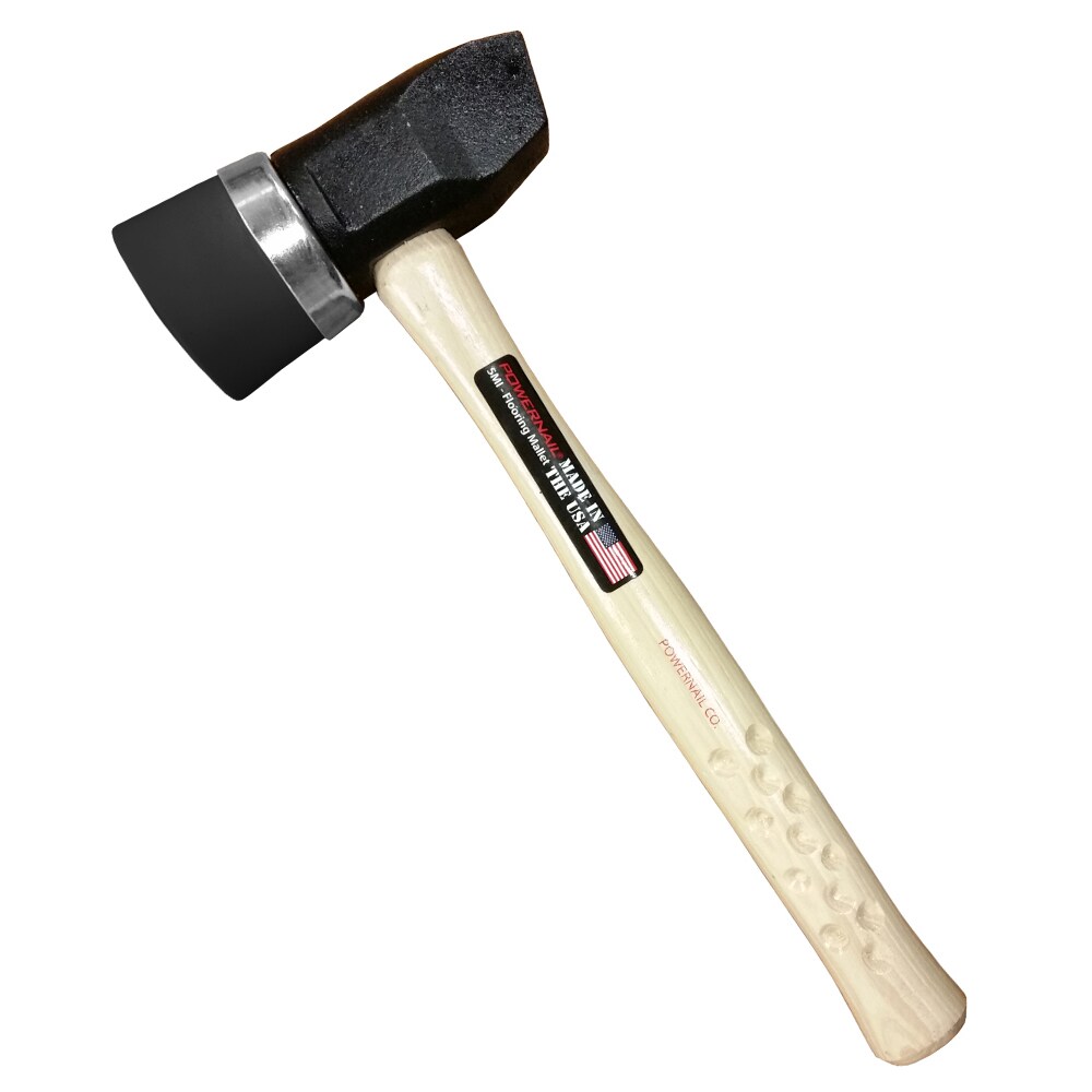Martillo de goma de cara biselada con mango de madera y peso de 2.65 libras Powernail 06-5MIB