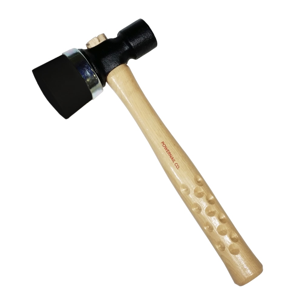 Martillo de goma de cara biselada con mango de madera suave Powernail 1.7 libras 06-NUM5B