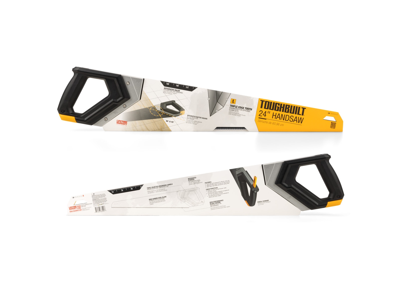 Sierra de mano para cortes transversales TOUGHBUILT de 24 pulgadas TB-H4-20-24