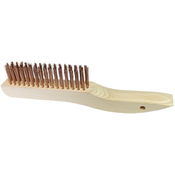 Cepillo Remover Manchas Brush Man, Bloque de Madera de 10" x 1", Relleno de Bronce, Paquete de 12 - WS783B