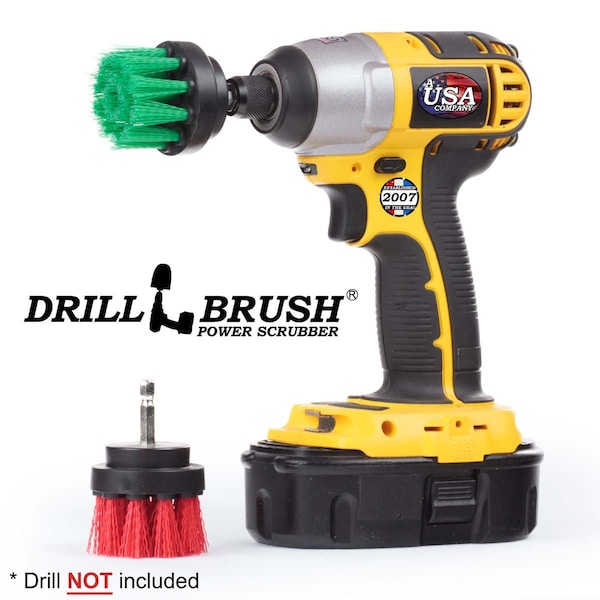 Accesorios de cocina Drillbrush - Limpiador de ollas - Arrocera - Estropajo - 2IN-S-GR-QC-DB