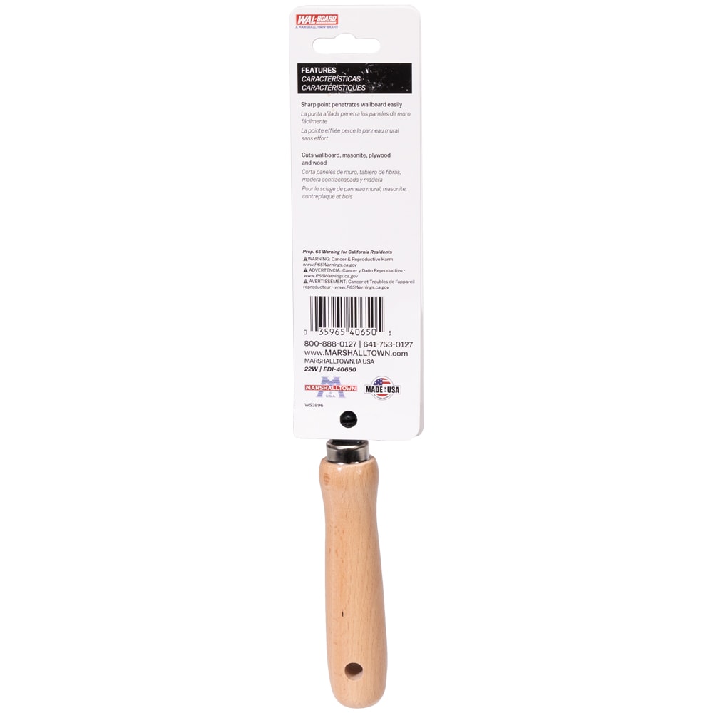 Sierra de jab con mango de madera de utilería WAL-BOARD TOOLS de 6.5 pulgadas y corte grueso 22W-L