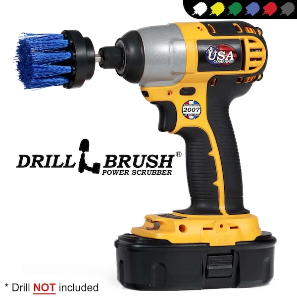 Accesorios para bañera de hidromasaje Drillbrush - Cepillo de fregar - Accesorios para spa - Piscina - 2IN-L-B-QC-DB