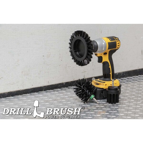 Cepillo Taladro Power Scrubber de Useful Products 5 in W 5 in L, Negro - K-EMS-2L-QC-DB