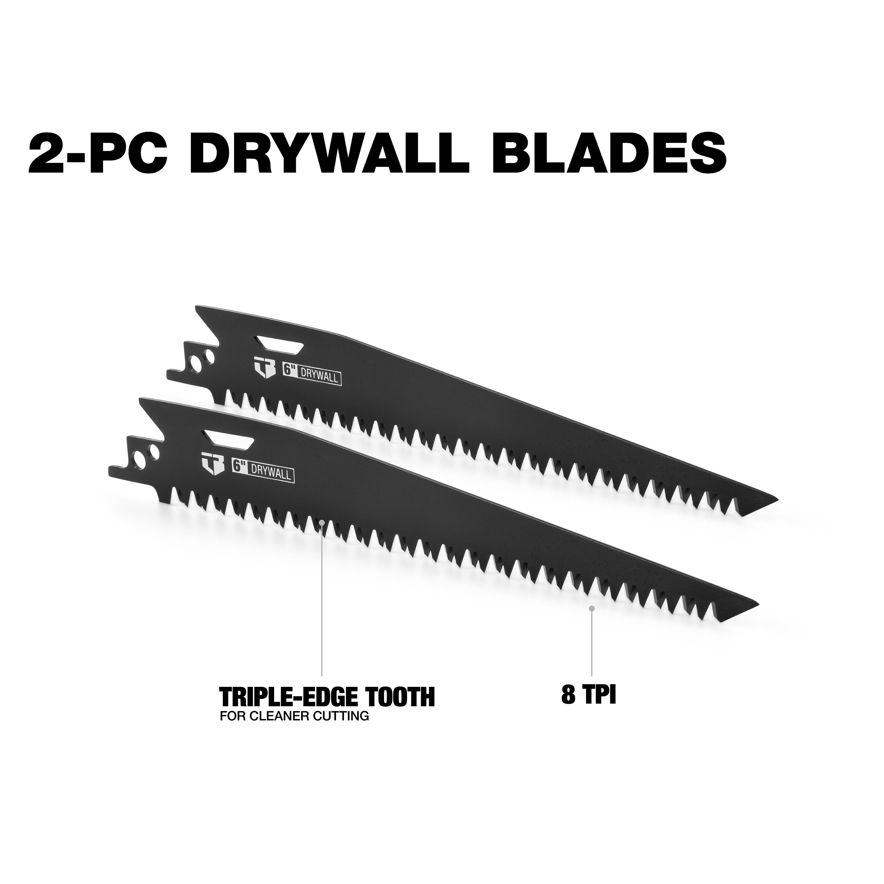 Juego de hojas para sierra de arco de corte grueso de acero al carbono de 6 pulgadas TOUGHBUILT TB-H4S2-23-B