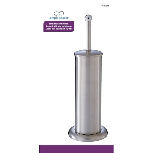 Cepillo para Baño Simple Spaces con Soporte, Portaescobillas de Acero Inoxidable - MYY11-3L