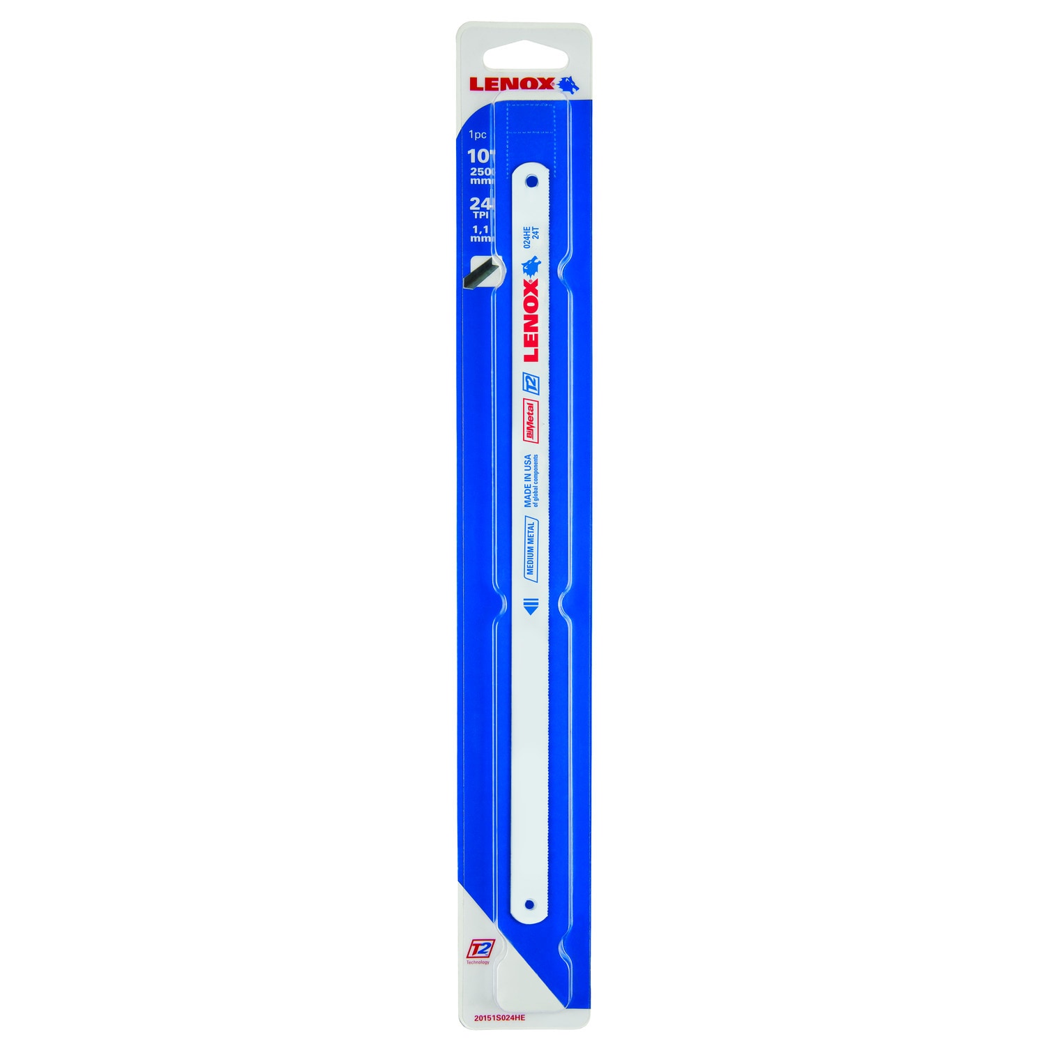 Juego de hojas de sierra para arco LENOX 10 pulgadas de corte medio bimetálicas 2014654