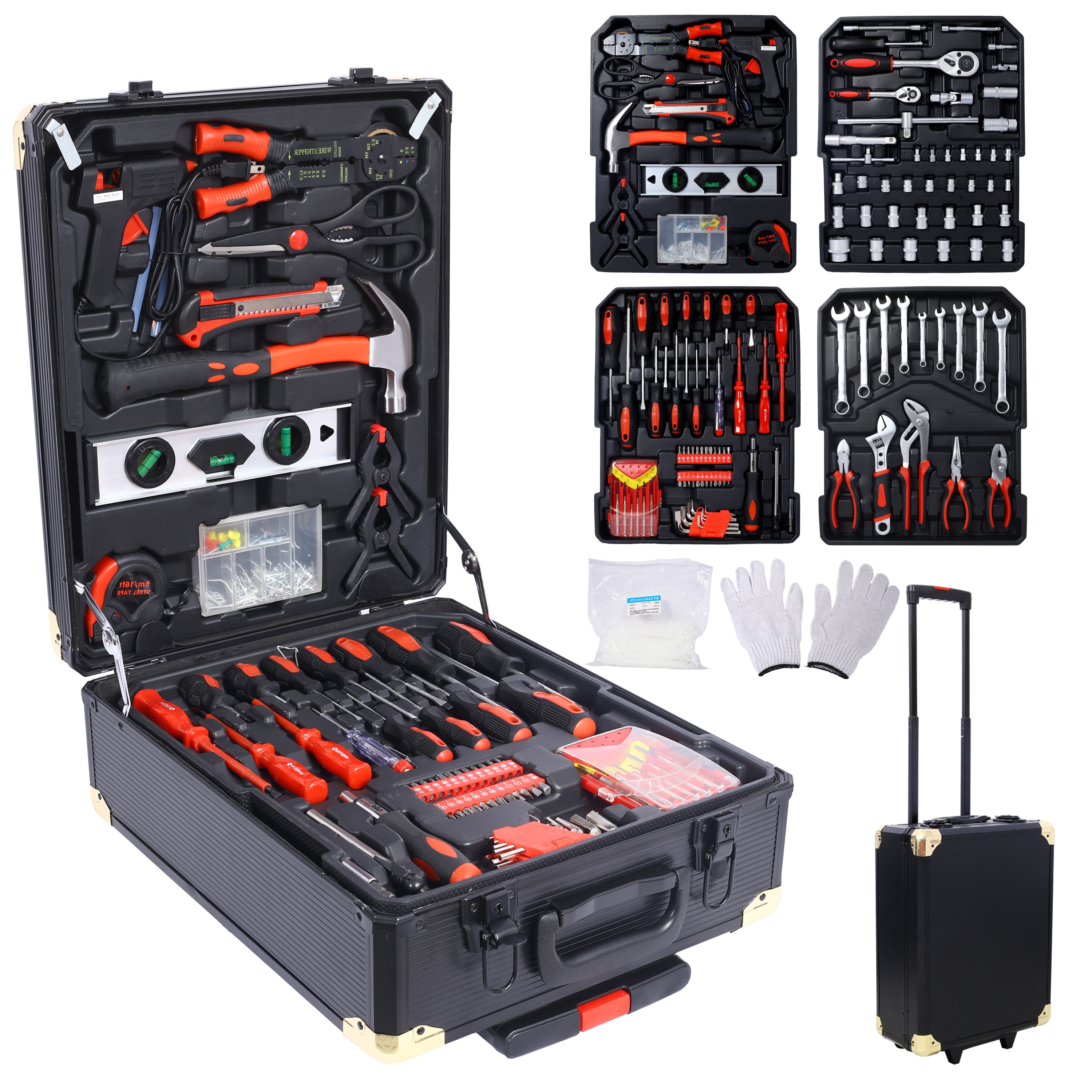 Juego de herramientas para el hogar Siavonce 969 piezas con estuche resistente XH45718
