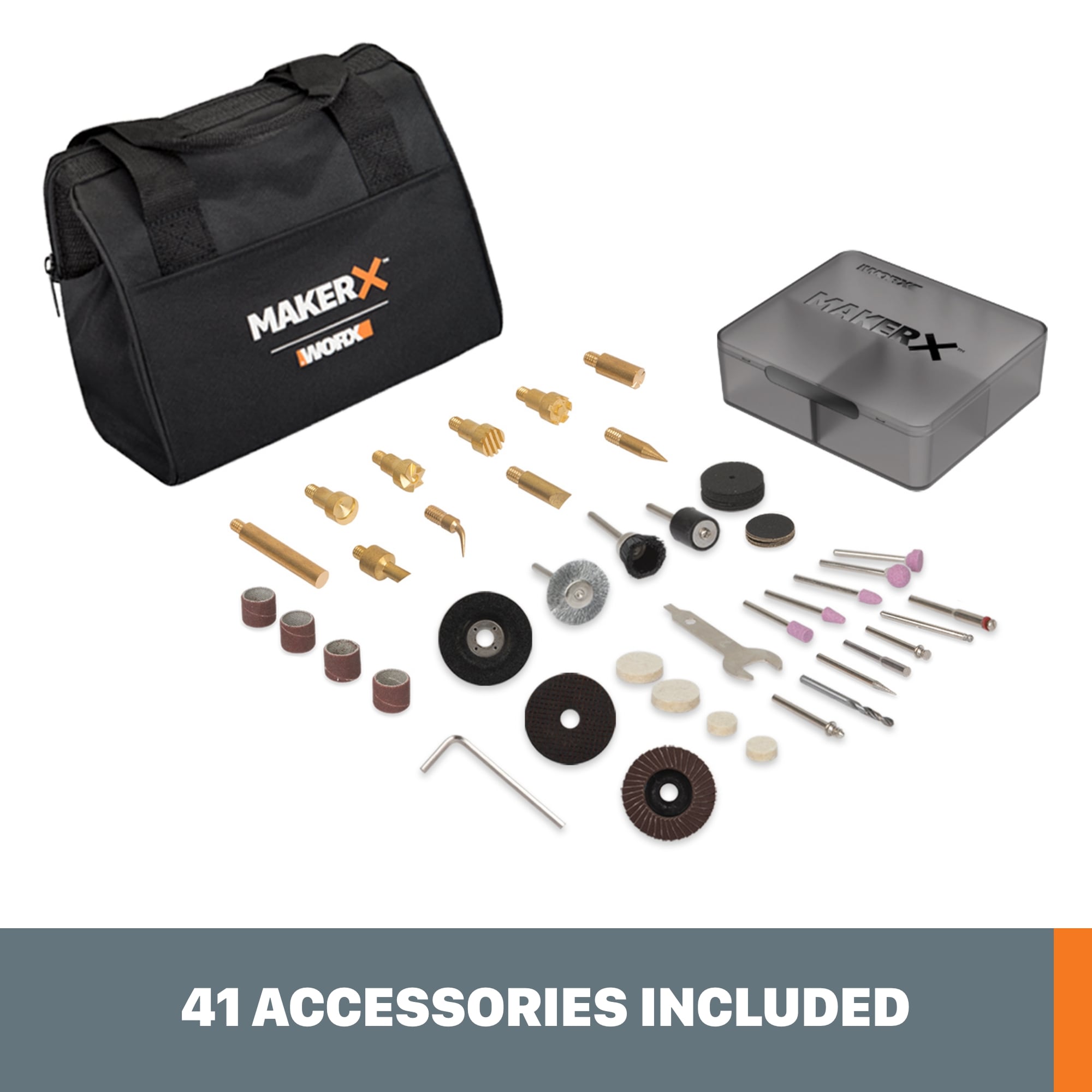 Kit de Herramienta Rotativa Inalámbrica WORX MakerX de velocidad variable de 20 voltios max (Incluye batería y cargador) modelo WX997L.