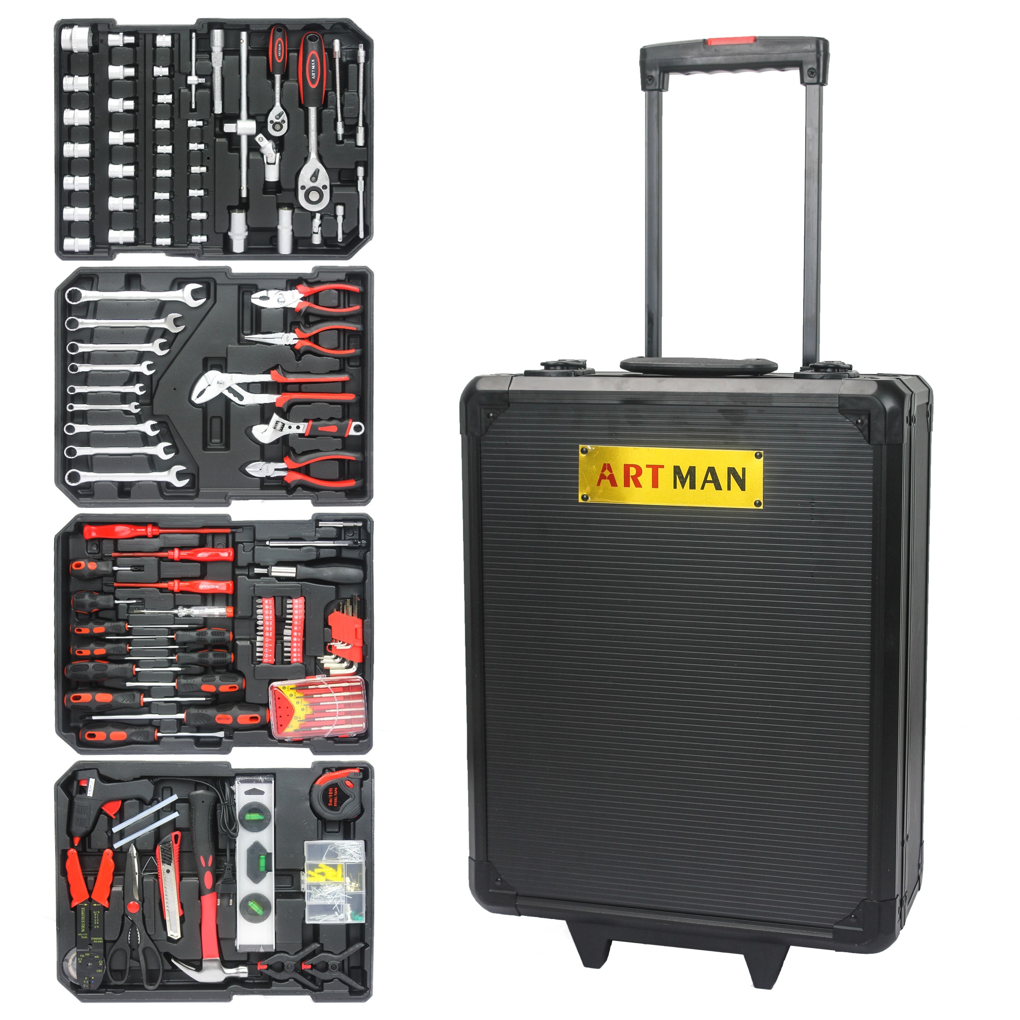 Juego de Herramientas para el Hogar Gaierptone 899-Piezas con Estuche Resistente CRX8UWS895W