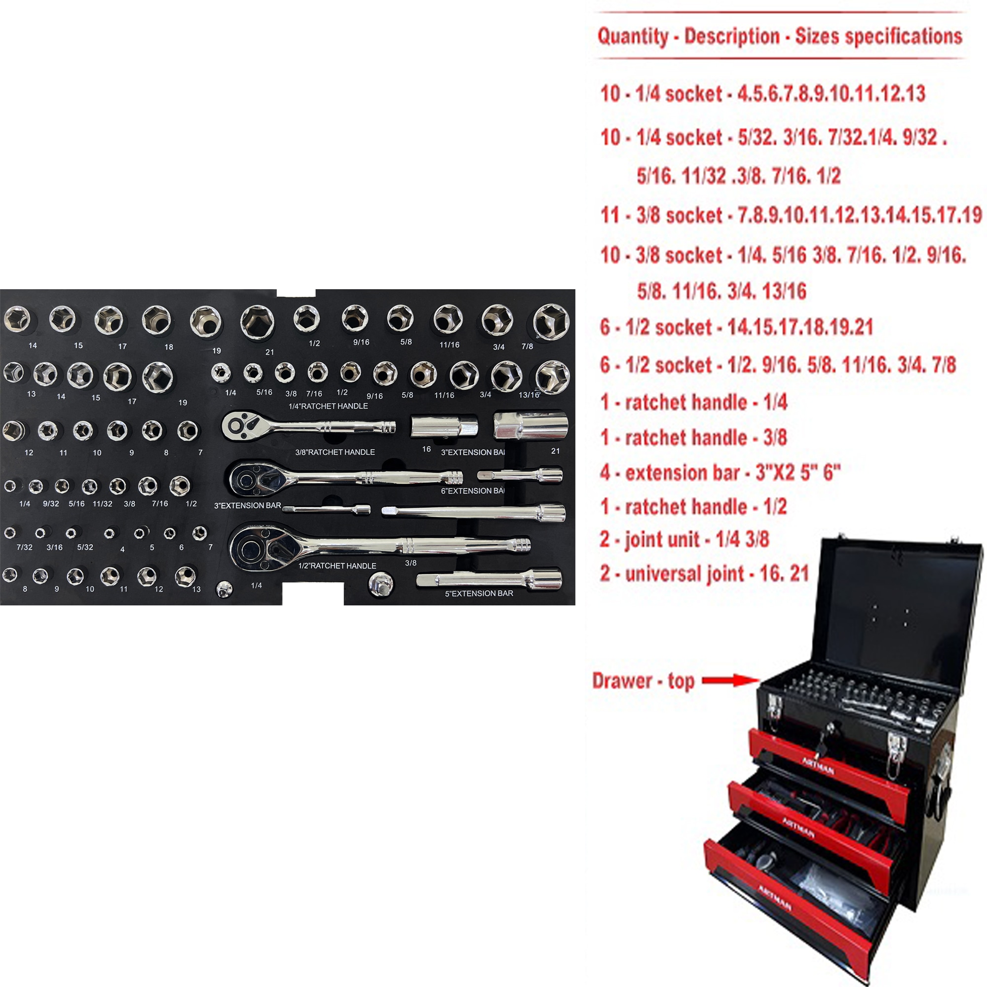 Set de Herramientas para el Hogar Gaierptone 339 Piezas con Estuche Resistente CRXD8N1SNNU