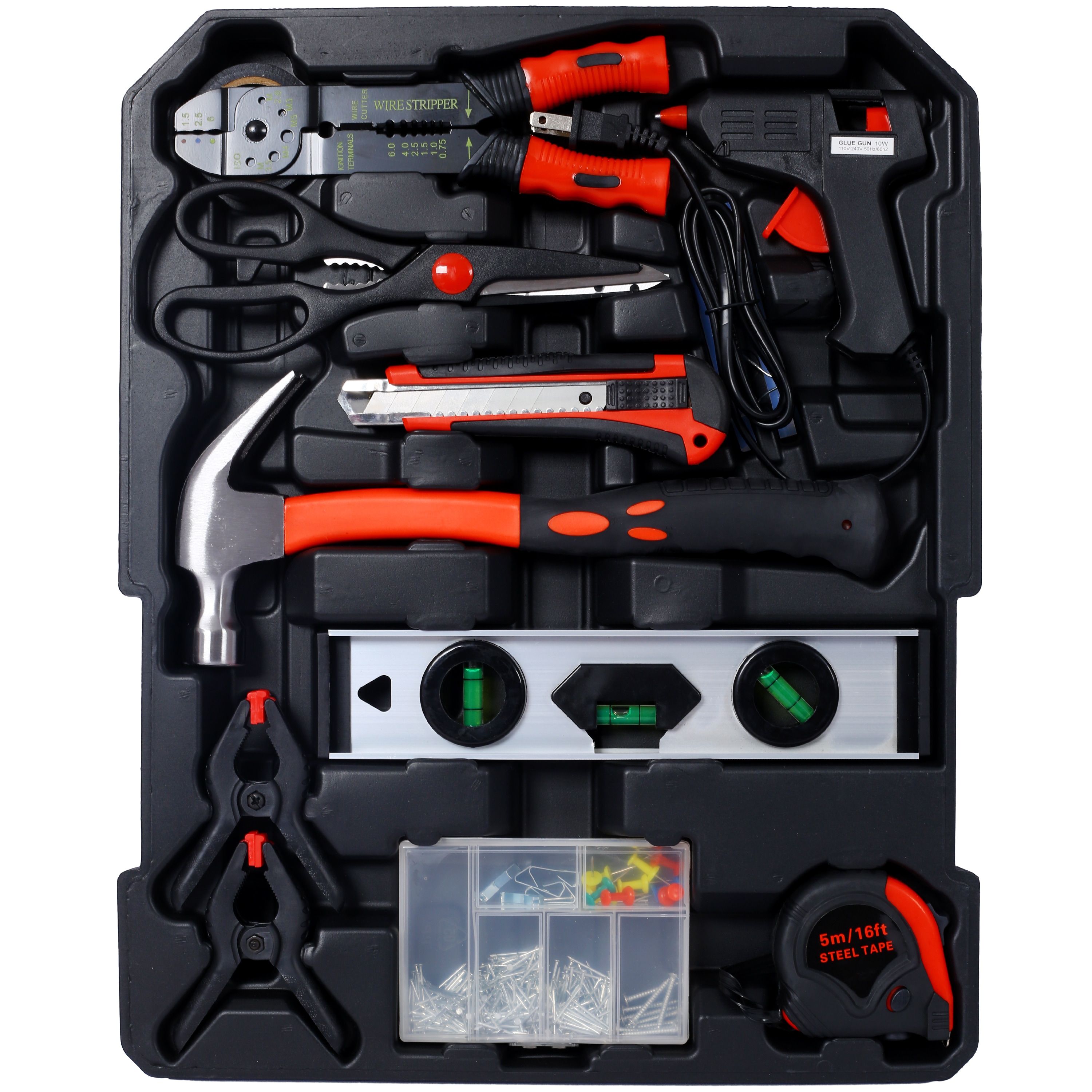Set de herramientas para el hogar Siavonce de 899 piezas con estuche resistente XH45719