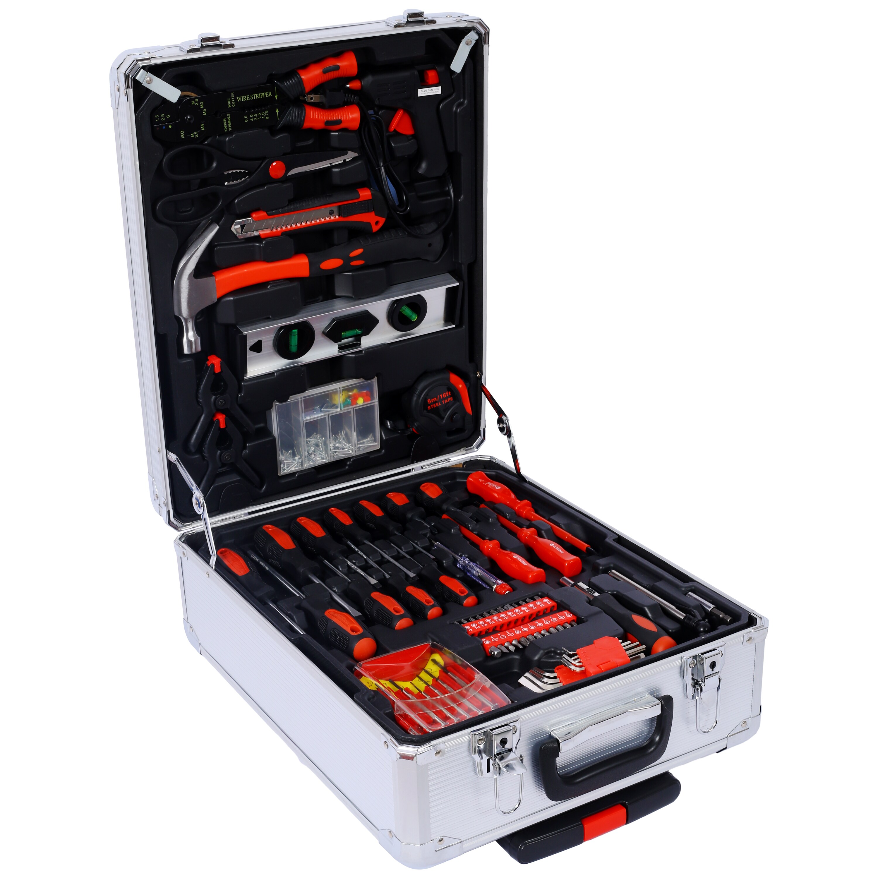 Set de herramientas para el hogar Siavonce de 899 piezas con estuche resistente XH45719