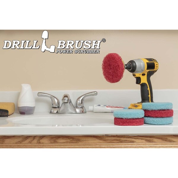 Cepillo para taladro Drillbrush - Almohadillas de fregar - Accesorios para baño - Artículos de limpieza - P4-3RU-3V-QC-DB