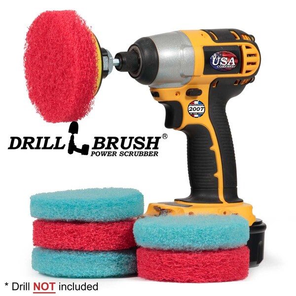 Cepillo para taladro Drillbrush - Almohadillas de fregar - Accesorios para baño - Artículos de limpieza - P4-3RU-3V-QC-DB
