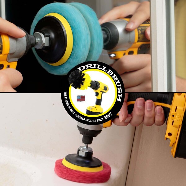Cepillo para taladro Drillbrush - Almohadillas de fregar - Accesorios para baño - Artículos de limpieza - P4-3RU-3V-QC-DB