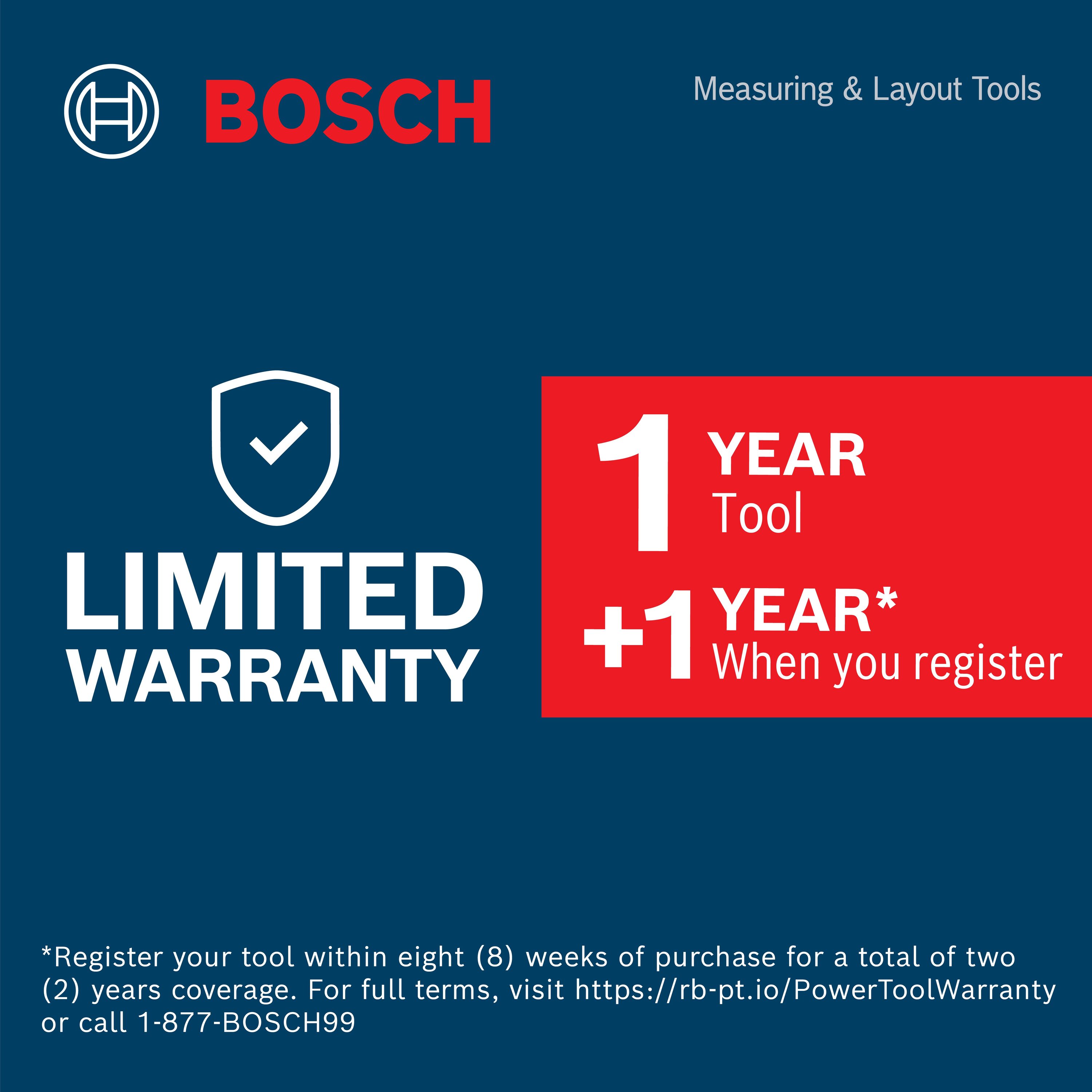 Kit de Nivel Láser de Cruz Autonivelante Verde de 100 pies Bosch GLL50-40G