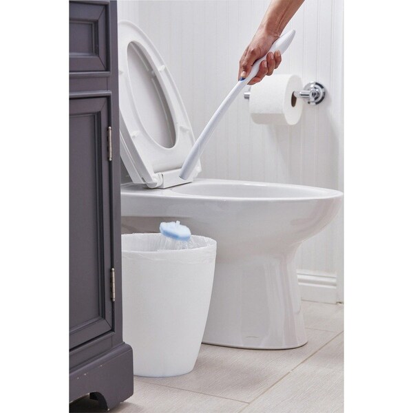 Sistema de limpieza desechable para inodoro Clorox ToiletWand, azul/blanco, paquete de 6 - CLO03191CT