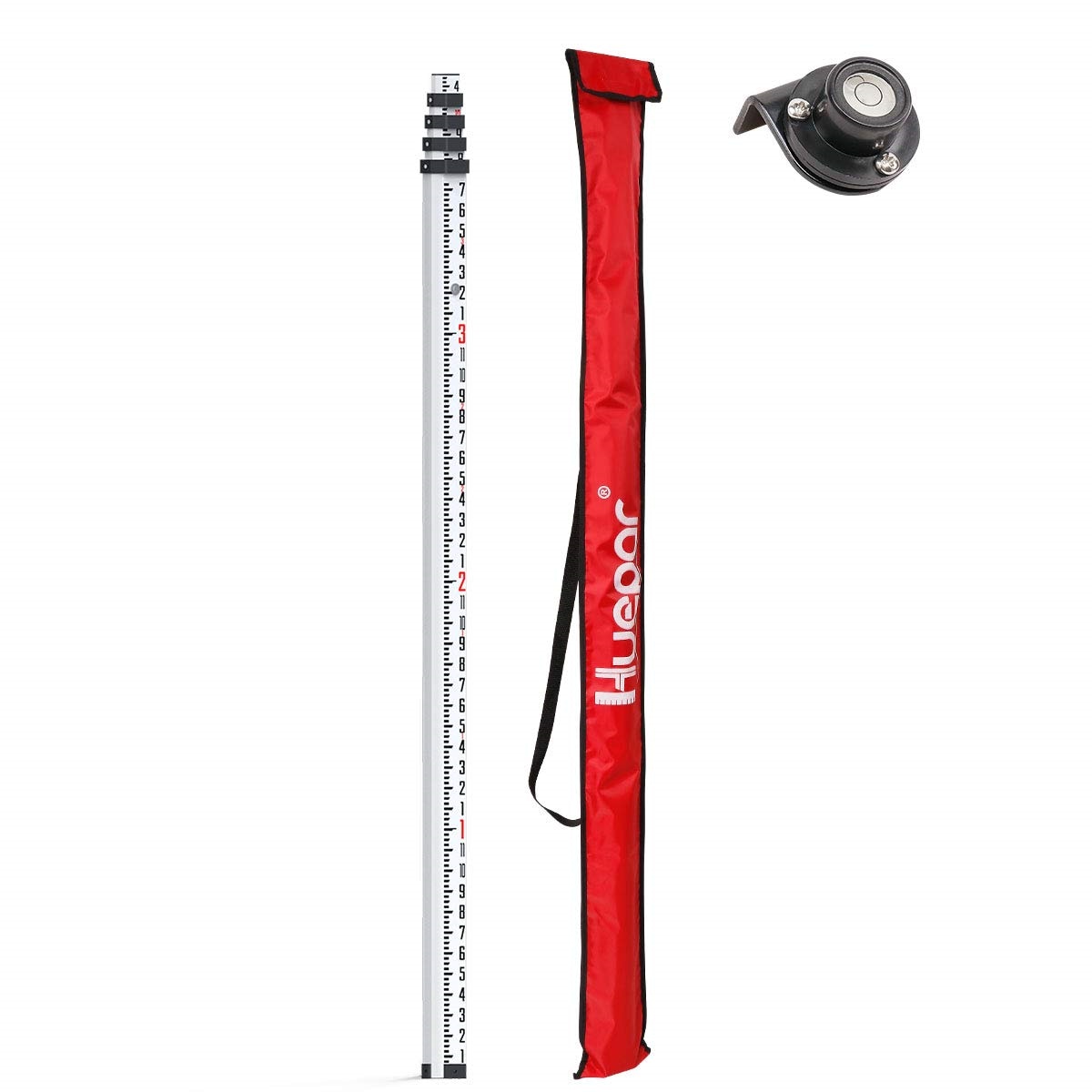 Baston de Aluminio Telescopico con Escala Dual de Ingenieria y Estandar GR5 de Huepar