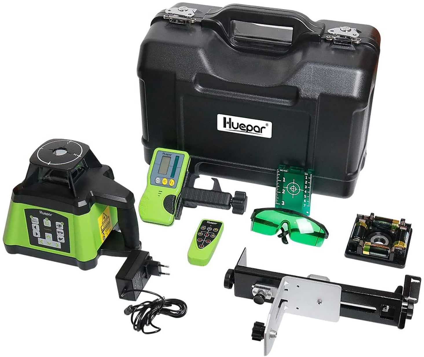 Nivel láser giratorio autonivelante de 360 grados verde de 1640 pies Huepar RL200HVG