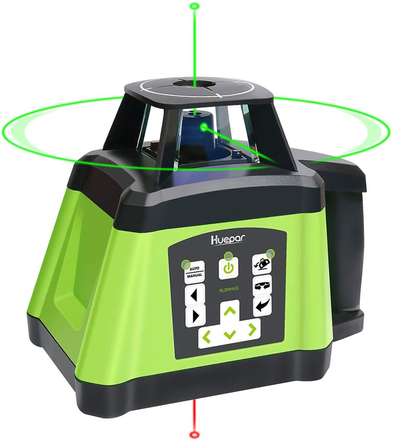 Nivel láser giratorio autonivelante de 360 grados verde de 1640 pies Huepar RL200HVG